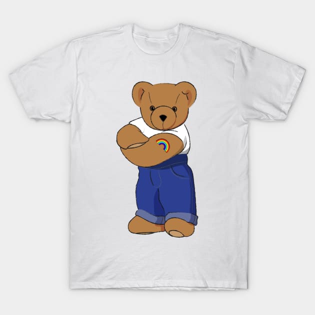 Pride Bear Simple T-Shirt by StarTrooper3000